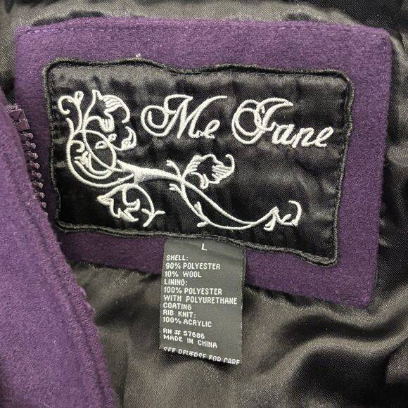 Me Jane Plum Peacoat Size Large Preppy Classic Chic - Picture 6 of 8